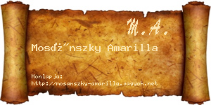Mosánszky Amarilla névjegykártya